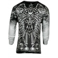 Футболка с длинным рукавом 3XL XTREME COUTURE by AFFLICTION Men LONG SLEEVE THERMAL Shirt CATACOMBS Skull Biker White