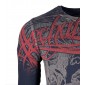 Футболка с длинным рукавом 3XL Archaic AFFLICTION Men LONG THERMAL Shirt DRAGON RANGE Biker Black