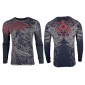 Футболка с длинным рукавом 3XL Archaic AFFLICTION Men LONG THERMAL Shirt DRAGON RANGE Biker Black