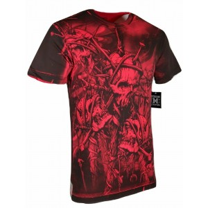 Футболка 4XL Xtreme Couture by AFFLICTION T-Shirt HEADHUNTER Red Tattoo Biker