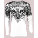 Футболка с длинным рукавом 3XL XTREME COUTURE by AFFLICTION Men LONG SLEEVE THERMAL Shirt LEGENDARY Biker White