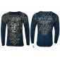 Футболка с длинным рукавом L XTREME COUTURE by AFFLICTION Men LONG SLEEVE THERMAL Shirt LIBERTARIAN