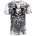 Футболка 5XL Xtreme Couture by AFFLICTION Men T-Shirt OFFERING Skull White Tattoo Biker