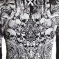 Футболка с длинным рукавом 3XL XTREME COUTURE by AFFLICTION Men LONG SLEEVE THERMAL Shirt OFFERING Black Skull Biker