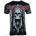 Футболка 4XL Xtreme Couture by AFFLICTION Men T-Shirt PALA Skull Black Tattoo