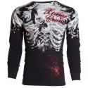 Футболка с длинным рукавом 2XL XTREME COUTURE by AFFLICTION Men LONG SLEEVE THERMAL Shirt PERSIMMON Biker