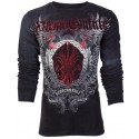Футболка с длинным рукавом 3XL XTREME COUTURE by AFFLICTION Men LONG SLEEVE THERMAL Shirt ROYAL FAMILY Biker
