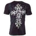 Футболка 3XL Xtreme Couture by AFFLICTION Men T-Shirt TROUBLESOME Cross Tattoo Biker
