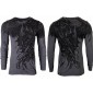 Футболка с длинным рукавом 3XL XTREME COUTURE by AFFLICTION Men LONG SLEEVE THERMAL Shirt WLEDING DEATH Biker