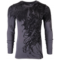 Футболка с длинным рукавом 3XL XTREME COUTURE by AFFLICTION Men LONG SLEEVE THERMAL Shirt WLEDING DEATH Biker