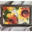 Панно-картина «Подсолнечники» на холсте ручная работа (handmade) 