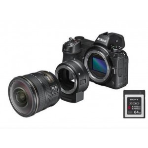 Цифровая Фотокамера Nikon Z 6 + объектив 24-70mm f/4 + адаптер FTZ Adaptor kit + карта XQD G Series 64GB (VOA020K009). ДОСТАВКА СЕГОДНЯ!