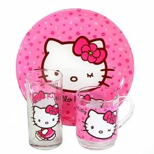 Набор Luminarc HELLO KITTY sweet pink /X3 предмета H5483