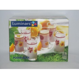 Набор стаканов Luminarc Poeme Rose 6шт D2159