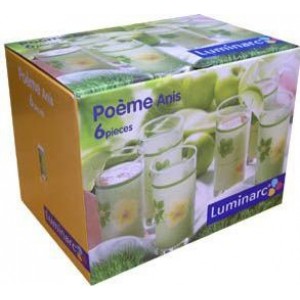 Набор стаканов Luminarc Poeme Anis 6шт D2161
