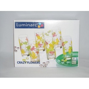 Набор стаканов Luminarc Crazy Flowers 6шт G4604