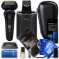 Электробритва Panasonic ES-LS9A-K820-AOS в комплекте с дополнительными сменной сеточкой WES-9600Y-1361 и моющим средством для электробритв WES4L03-803